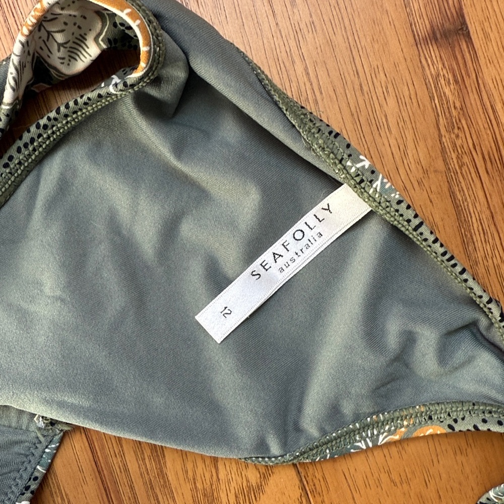 Seafolly Balinese Retreat Green Bikini, Size 10 - Picture 7 of 7